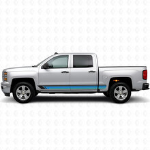 Vintage Band Deur- en Rockerpaneel Vinyl Strepen voor Chevrolet Silverado 1500 K2XX 2014-2019_2