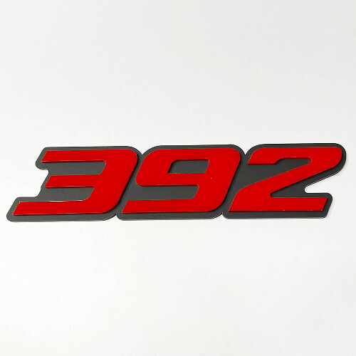 392 Raised 3D Red and Gray — Embleem (spatbord, achterklep, grille)