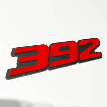 392 Raised 3D Red and Gray — Embleem (spatbord, achterklep, grille)_2