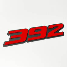 392 Raised 3D Red and Gray — Embleem (spatbord, achterklep, grille)_3