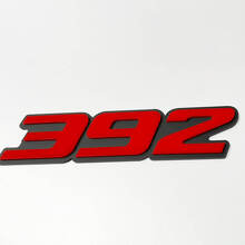 392 Raised 3D Red and Gray — Embleem (spatbord, achterklep, grille)_6