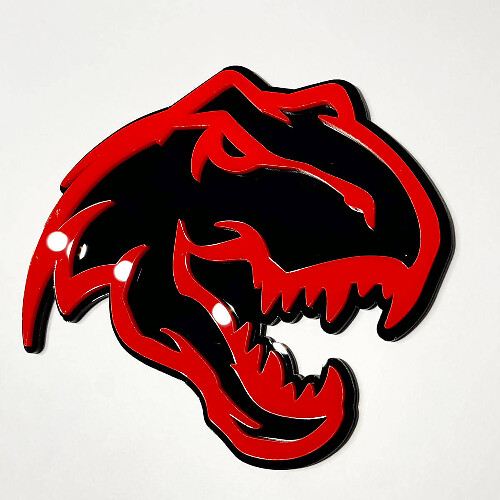 Dinosaurus T-Rex TRX 3D-badge - Aangepaste spatbordgrille achterklepbadges embleem 2
