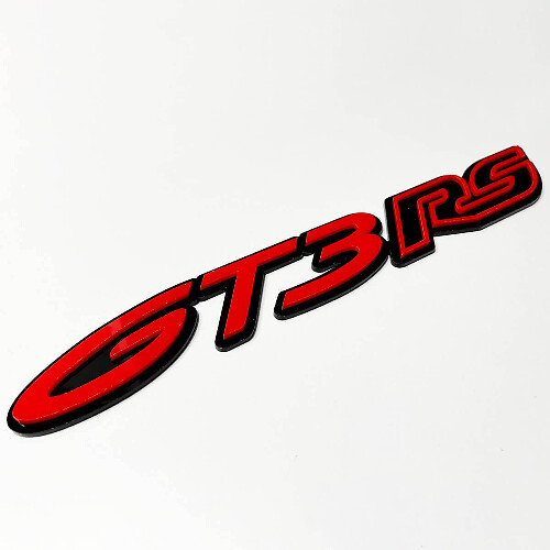 GT3 RS 3D-badge – aangepaste spatbord achterklep voorgrille-badges embleem voor Porsche GT3 RS