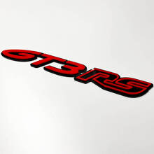 GT3 RS 3D-badge – aangepaste spatbord achterklep voorgrille-badges embleem voor Porsche GT3 RS 3