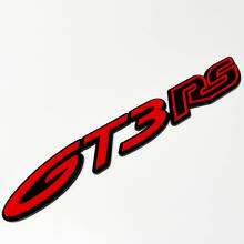 GT3 RS 3D-badge – Aangepast spatbord achterklep voorgrille badges embleem voor Porsche GT3
 4