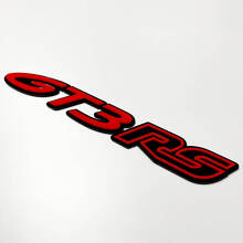 GT3 RS 3D-badge – aangepaste spatbord achterklep voorgrille-badges embleem voor Porsche GT3 RS 6