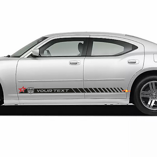 Aangepaste Stroboscoop Deurzijstrips Vinyl Decal Kit voor Dodge Charger