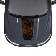 Hood Stripes Topografische kaart voor Dodge RAM 1500 REV Vinyl Decals Stickers Graphics
 2