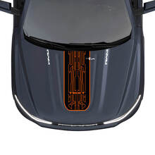 Custom Techno Style Motorkapstreep Vinyl Decal voor Dodge Ram 1500 REV_2