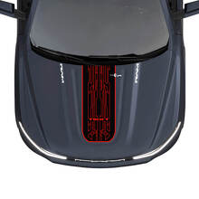 Custom Techno Style Motorkapstreep Vinyl Decal voor Dodge Ram 1500 REV_3