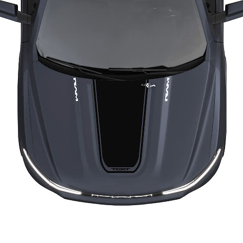 Blackout Custom Motorkapstreep Vinyl Decal voor Dodge Ram 1500 REV