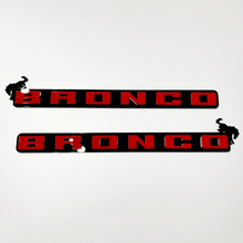Bronco Fender voorgrille-badges achterklepembleem 3D-badge zwart versus rood
 2