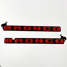 Bronco Fender voorgrille-badges achterklepembleem 3D-badge zwart versus rood
 5