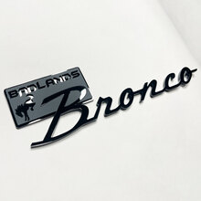 Bronco Badlands Spatbordbadges Achterklepembleem 3D Badge Zwart vs Grijs
 2