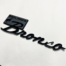 Bronco Badlands Spatbordbadges Achterklepembleem 3D Badge Zwart vs Grijs
 4