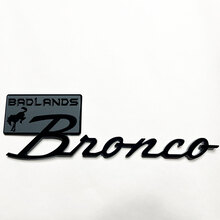 Bronco Badlands Spatbordbadges Achterklepembleem 3D Badge Zwart vs Grijs
 5