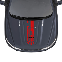 Techno Style Custom Motorkap Korte Strepen Vinyl Stickers voor Dodge Ram 1500 REV_2