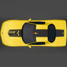 Jake Skull Stijl Motorkap Dak Kofferbak Strepen Vinyl Decal Kit voor Chevy Corvette C5_2