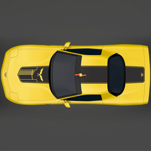 Chevy Corvette C5 Hood Decal Strepen Jake Skull
 2
