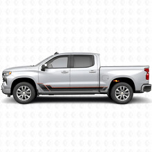 Hoekige Omlijsting Deur- & Zijkant Vinyl Strepen voor Chevrolet Silverado 1500 T1XX 2019-2026_2