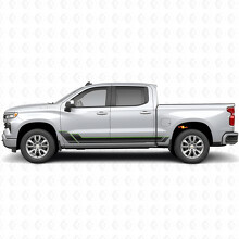 Hoekige Omlijsting Deur- & Zijkant Vinyl Strepen voor Chevrolet Silverado 1500 T1XX 2019-2026_4