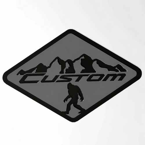 Wildtrak Custom Mountains Bigfoot 3D — Embleem (spatbord, achterklep) voor Ford Bronco