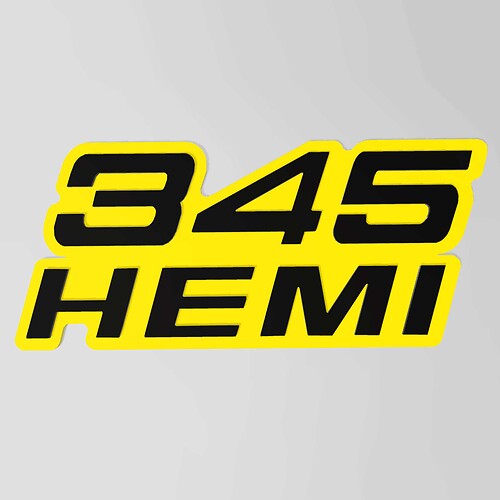 345 Hemi 3D-badge - Custom Fender Grille Achterklep Badges-embleem
