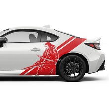 Japan Samurai deuren zijkant strepen grafische stickers stickers voor Toyota JR86 Supra
 2