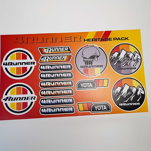 4runner Heritage Retro Vintage Oude Stijl Sticker Pack Decals Graphics Racing Strepen voor Toyota
