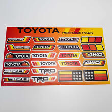 Toyota Heritage Retro Vintage oude stijl stickerpakket stickers graphics
 2