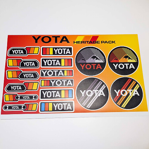 Yota Heritage Retro Vintage Oude Stijl Sticker Pack Decals Graphics voor Toyota
