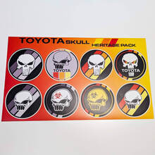 Schedel erfgoed Retro Vintage oude stijl Sticker Pack Decals Graphics voor Toyota TRD
 2