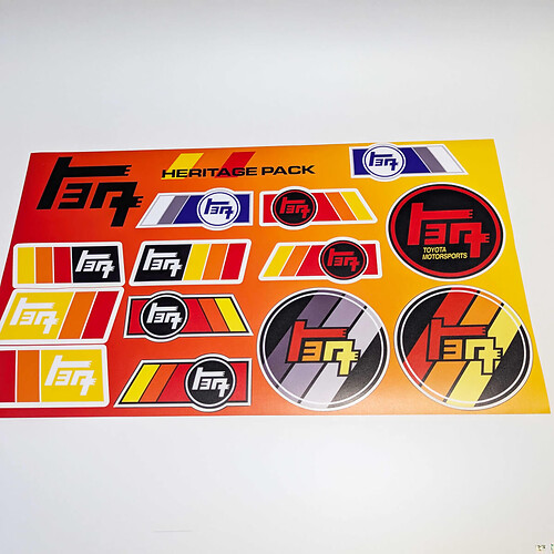 TEQ Heritage Retro Vintage Oude Stijl Sticker Pack Decals Graphics voor Toyota
