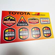 Toyota hoge kilometerstand erfgoed retro vintage oude stijl sticker pack stickers graphics
 2