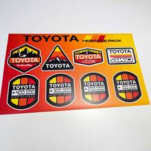 Toyota hoge kilometerstand erfgoed retro vintage oude stijl sticker pack stickers graphics
 3