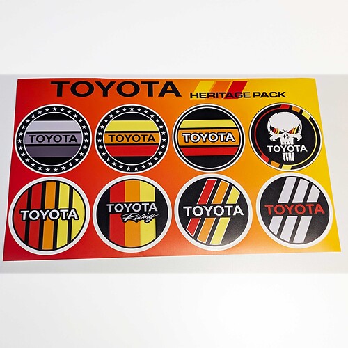 Toyota Heritage Retro Vintage oude stijl stickerpakket stickers graphics 2
