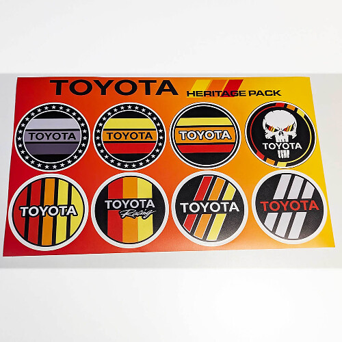Toyota Heritage Retro Vintage oude stijl stickerpakket stickers graphics 2
