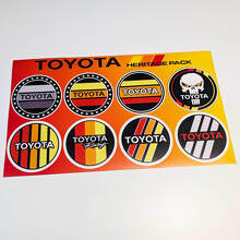 Toyota Heritage Retro Vintage Oude Stijl Ronde Sticker Pack Decals Grafieken 2