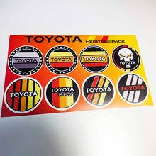 Toyota Heritage Retro Vintage Oude Stijl Ronde Sticker Pack Decals Grafieken 4