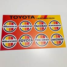 Toyota modellen erfgoed retro vintage oude stijl sticker pack stickers graphics
 2