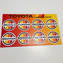 Toyota modellen erfgoed retro vintage oude stijl sticker pack stickers graphics
 2