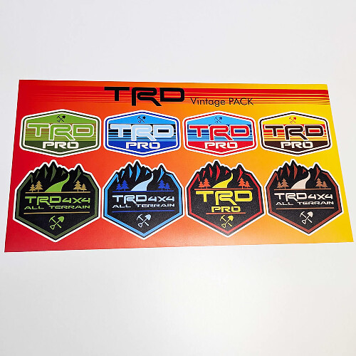 TRD Heritage Retro Vintage Oude Stijl Sticker Pack Decals Graphics
