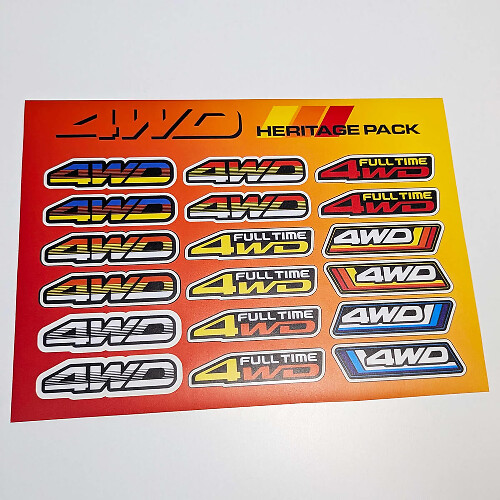 4WD Heritage Retro Vintage Oude Stijl Sticker Pack Decals Graphics voor Toyota Trucks
