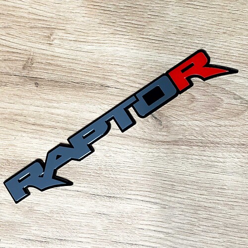 Raptor Red R 3D Badge Spatbord Achterklep Badges Embleem
