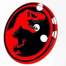 Jurassic-geïnspireerde T-Rex 3D Badge voor spatbord, achterklep of grille_3