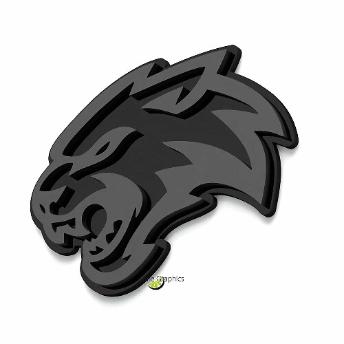 Aangepast 3D-badge WildCat spatbordbadges achterklepembleem grillebadge voor Dodge zoals Hellcat