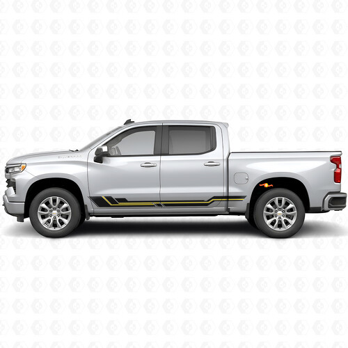 Parallel Accent Deur- & Rockerpanelen Vinylstrepen voor Chevrolet Silverado 1500 T1XX 2019-2026_1