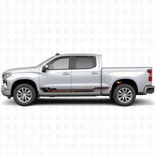 Parallel Accent Deur- & Rockerpanelen Vinylstrepen voor Chevrolet Silverado 1500 T1XX 2019-2026_2