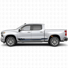 Parallel Accent Deur- & Rockerpanelen Vinylstrepen voor Chevrolet Silverado 1500 T1XX 2019-2026_3