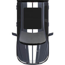 Kap en dak dubbele centrale strepen voor Dodge RAM 1500 REV vinyl stickers stickers graphics
 2